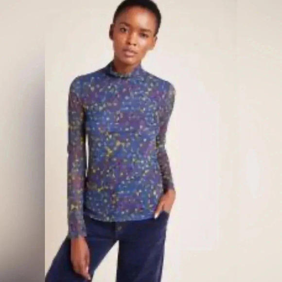 Gauzy Lined Turtleneck Antropologie - Picture 1 of 12